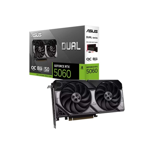 Asus NVIDIA GeForce RTX 5060 OC 8GB GDDR7 PCle 5.0 Graphics Card (Dual Fan)