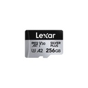Lexar Silver 256GB Micro SDXC UHS-I Flash V30 205MB/s Memory Card